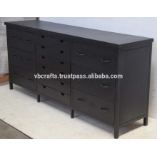 Gabinete de multidões de metal industrial Matt Black Color